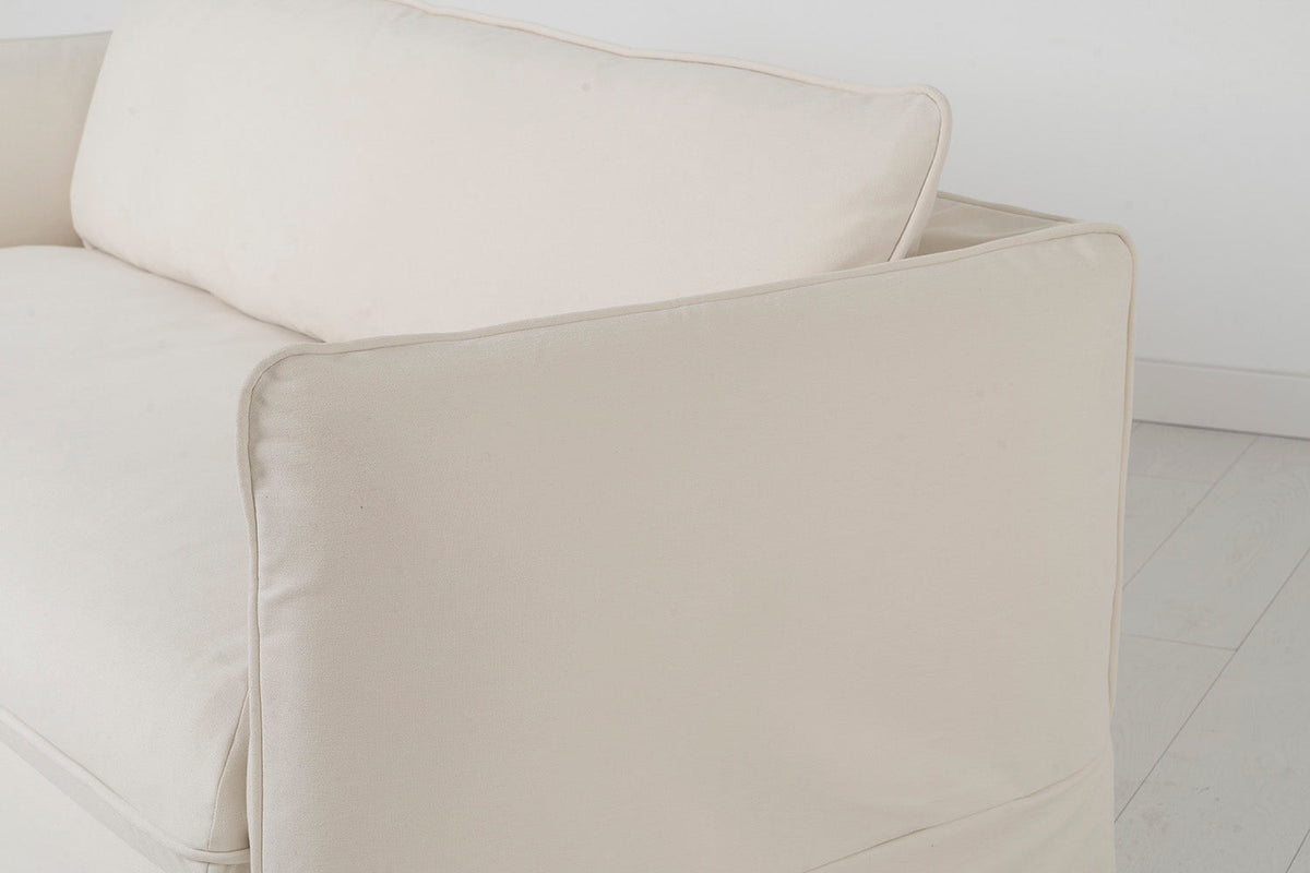 Model 18 2 Seater Sofa with Ottoman, Nougat