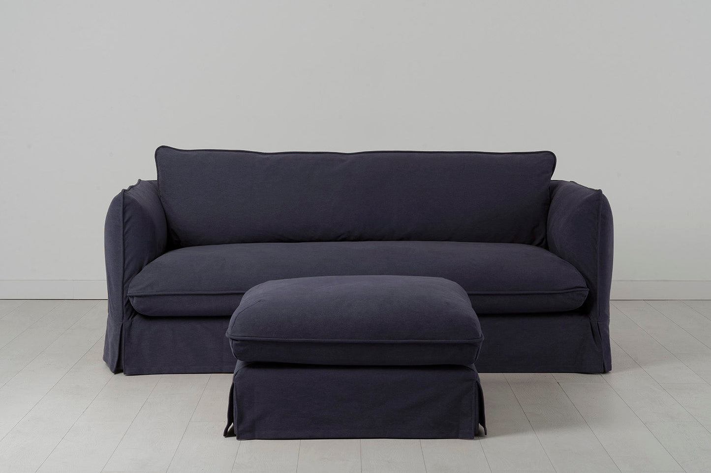 Model 18 3 Seater Sofa with Ottoman, Midnight