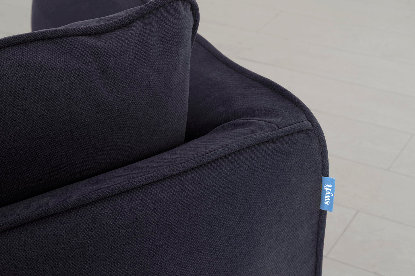 Model 18 3 Seater Sofa with Ottoman, Midnight