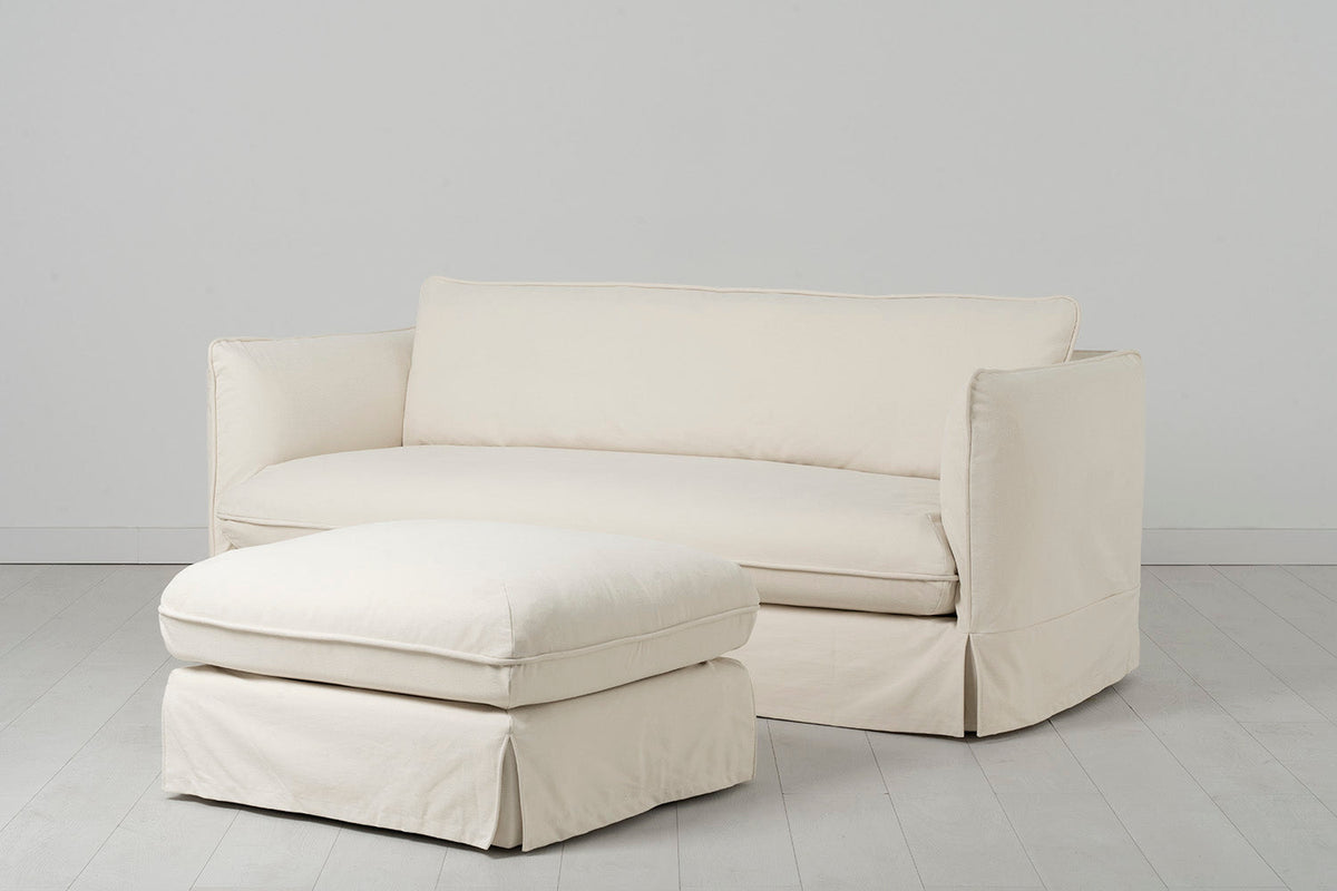 Model 18 3 Seater Sofa with Ottoman, Nougat