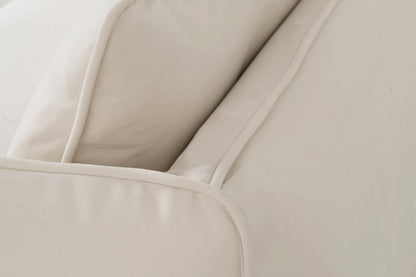 Model 18 3 Seater Sofa with Ottoman, Nougat