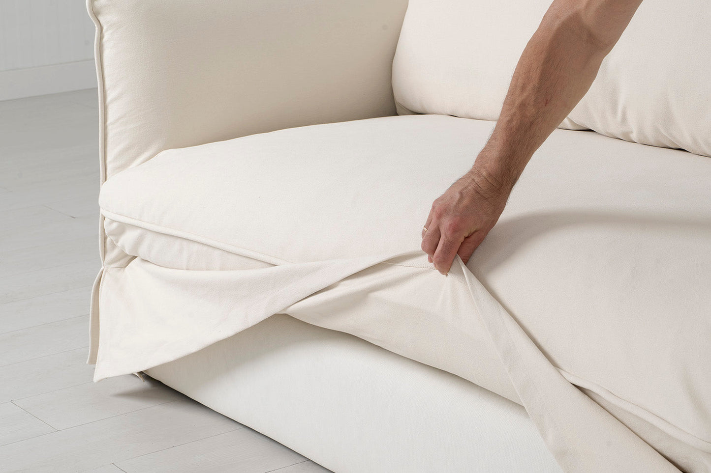 Model 18 3 Seater Sofa Covers, Nougat