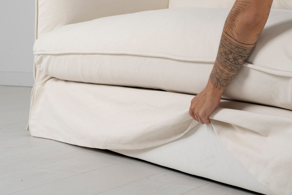Model 18 2 Seater Sofa Covers, Nougat