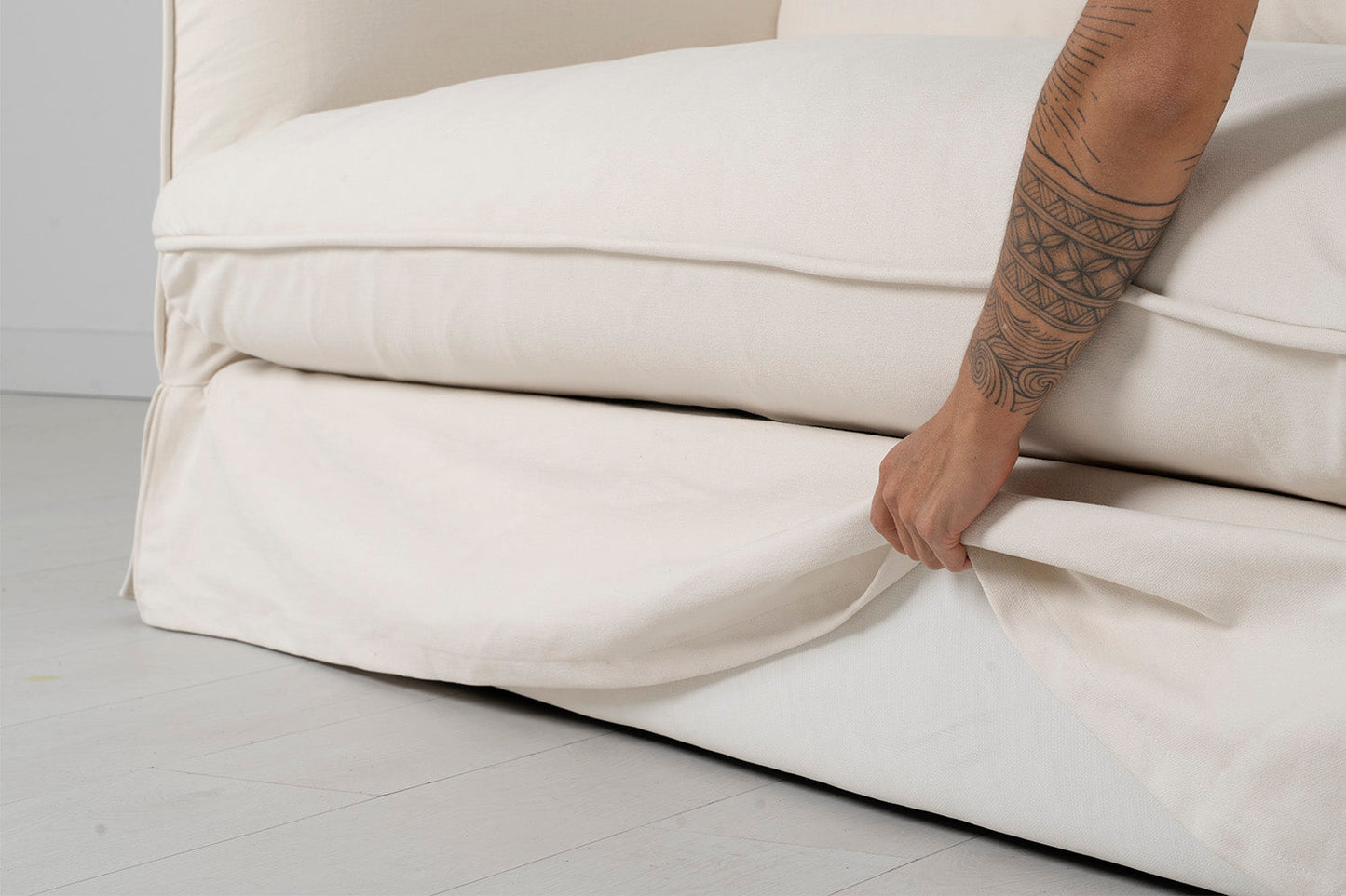 Model 18 3 Seater Sofa Covers, Nougat
