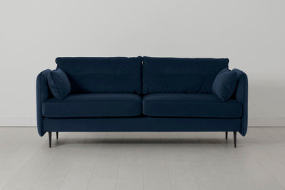 Model 19 3 Seater Sofa, Indigo — Front View