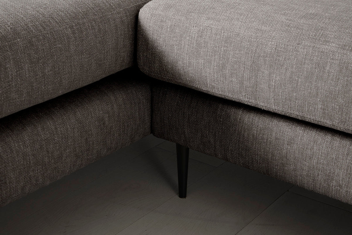 Model 19 3 Seater Right Chaise Sofa, Shadow — Leg Detail