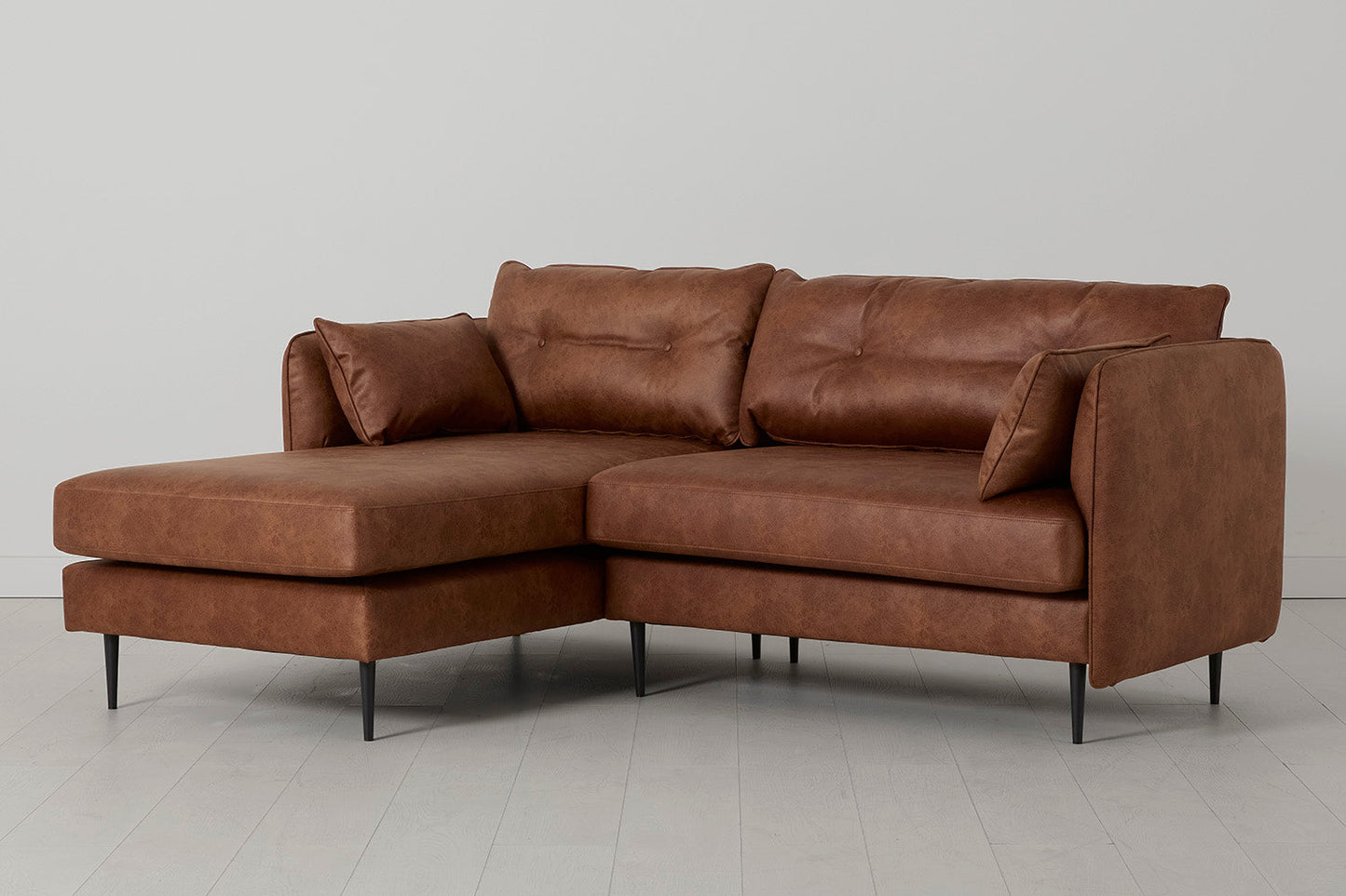 Model 19 3 Seater Left Chaise Sofa, Chestnut