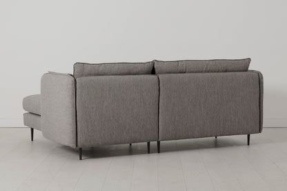 Model 19 3 Seater Right Chaise Sofa, Shadow — Back View