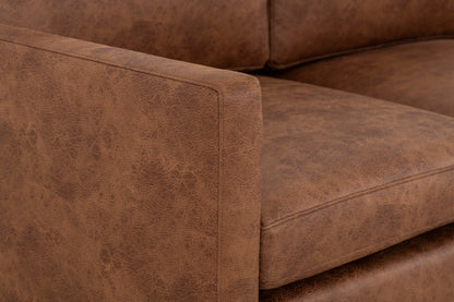 Model 01 2-Seater Sofa Left Chaise Sofa, Chestnut