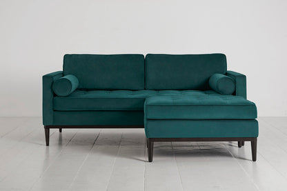Model 02 2-Seater Sofa with Ottoman, Kingfisher