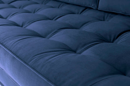 Model 02 3-Seater Sofa with Ottoman, Indigo