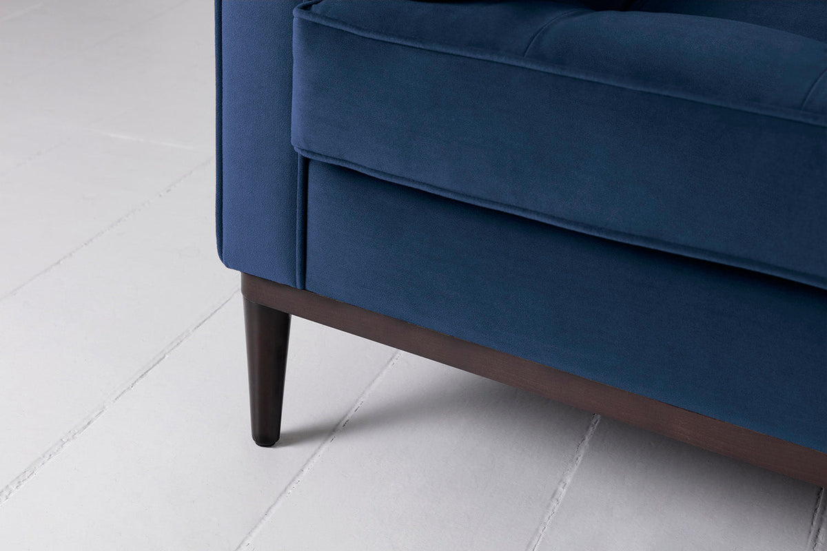 Model 02 2-Seater Sofa with Ottoman, Indigo