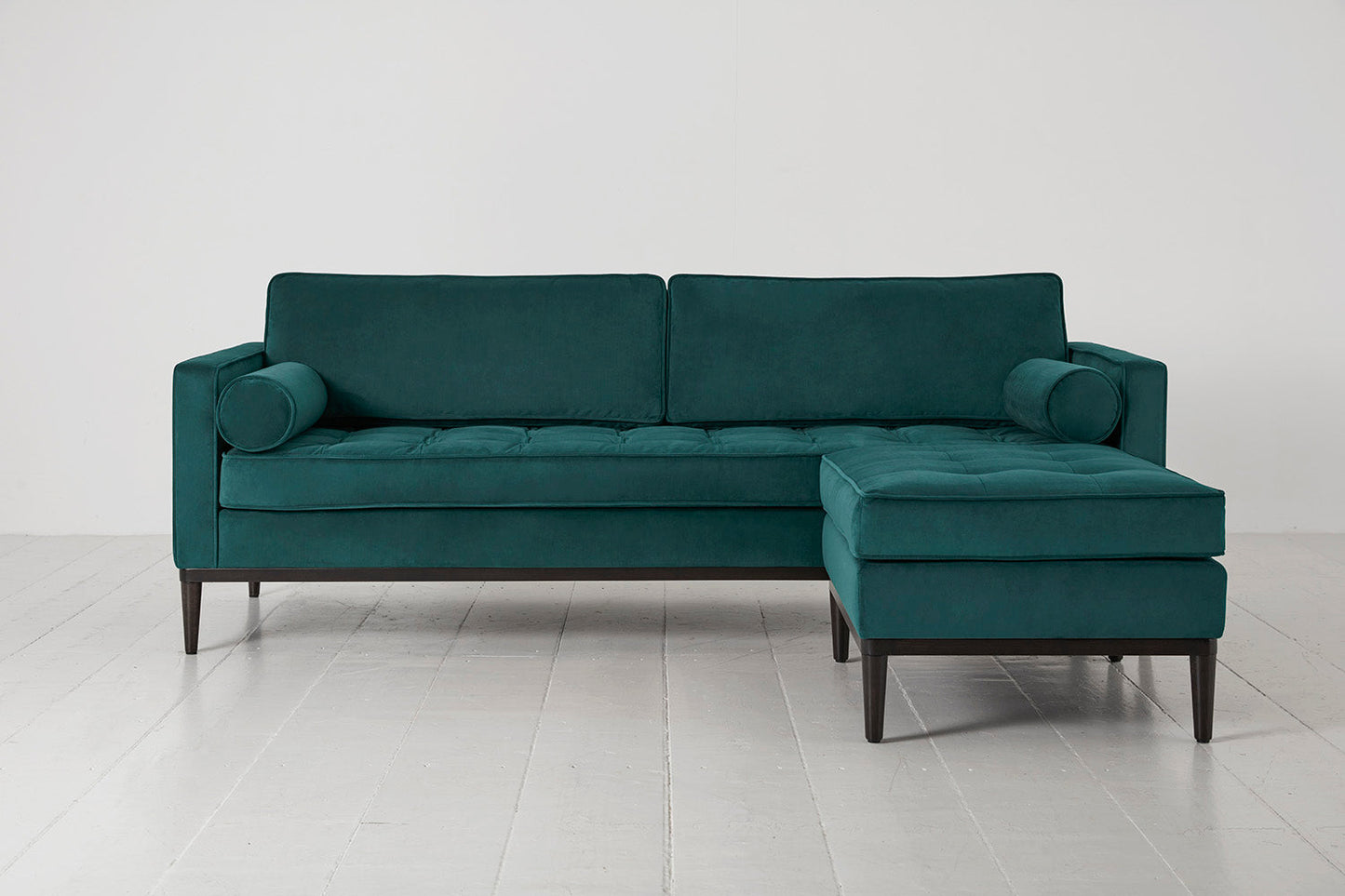 Model 02 3-Seater Sofa with Ottoman, Kingfisher
