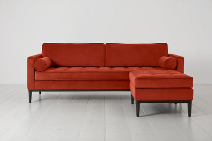 Model 02 3-Seater Sofa with Ottoman, Paprika