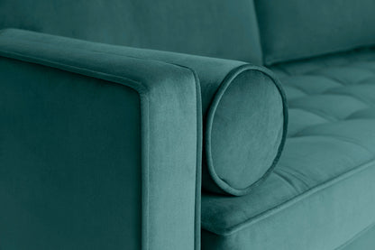 Model 02 2-Seater Sofa with Ottoman, Kingfisher