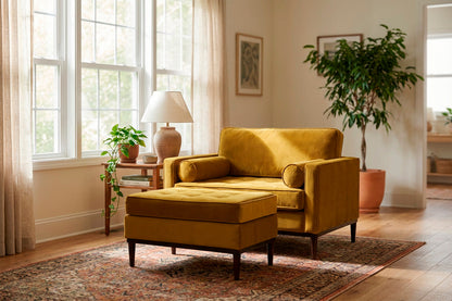Model 02 Loveseat, Mustard