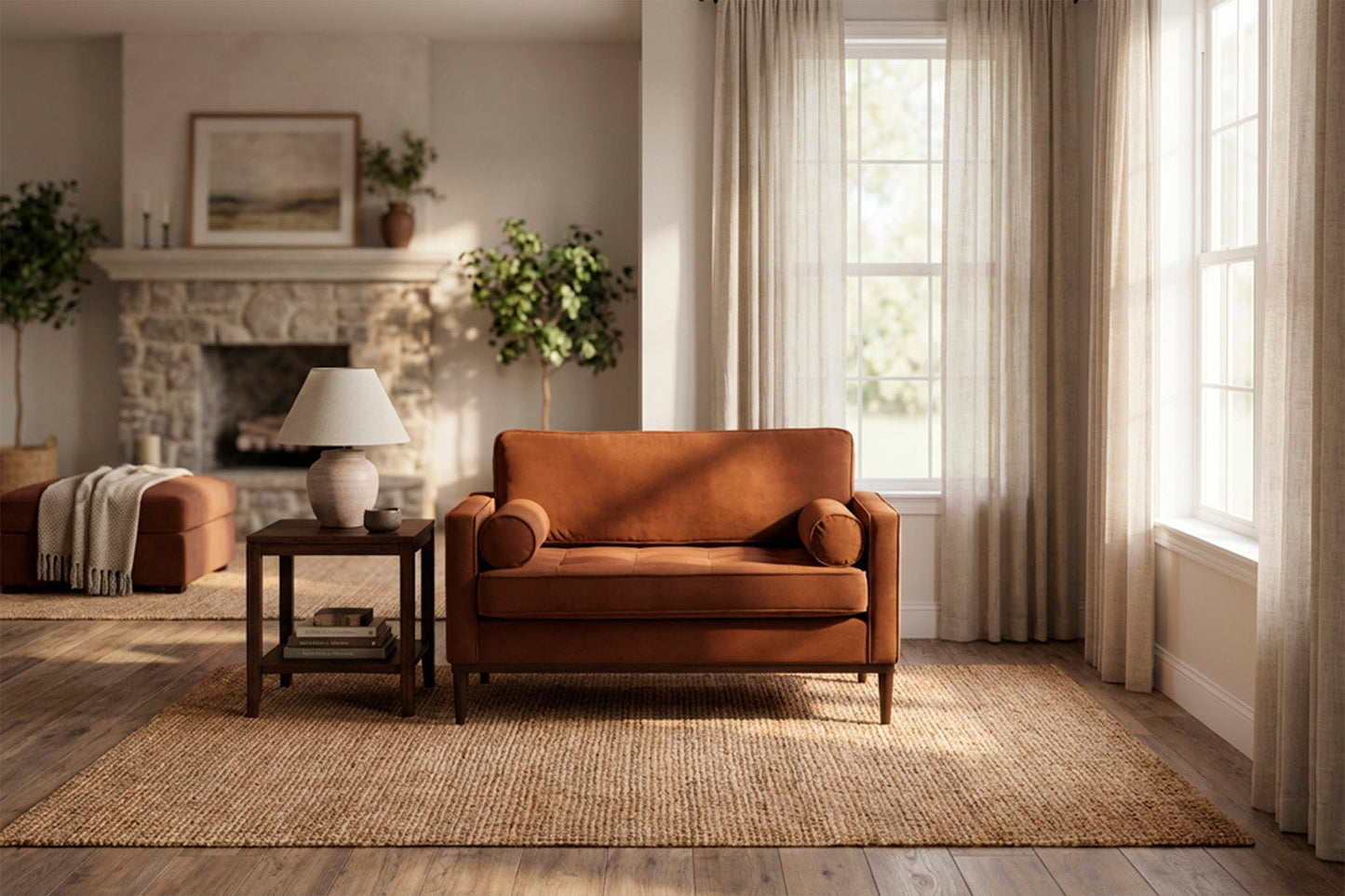 Model 02 Loveseat, Umber
