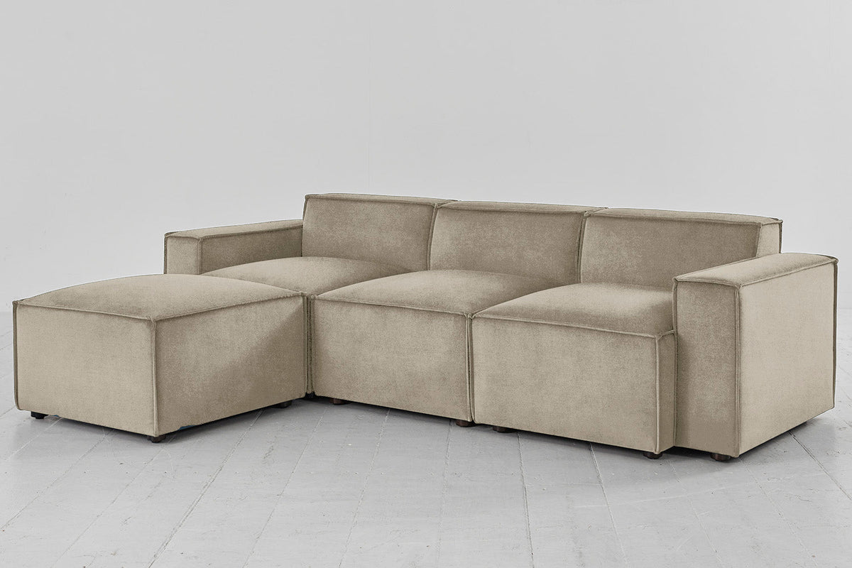 Model 03 3-Seater Left Chaise Sofa, Flax