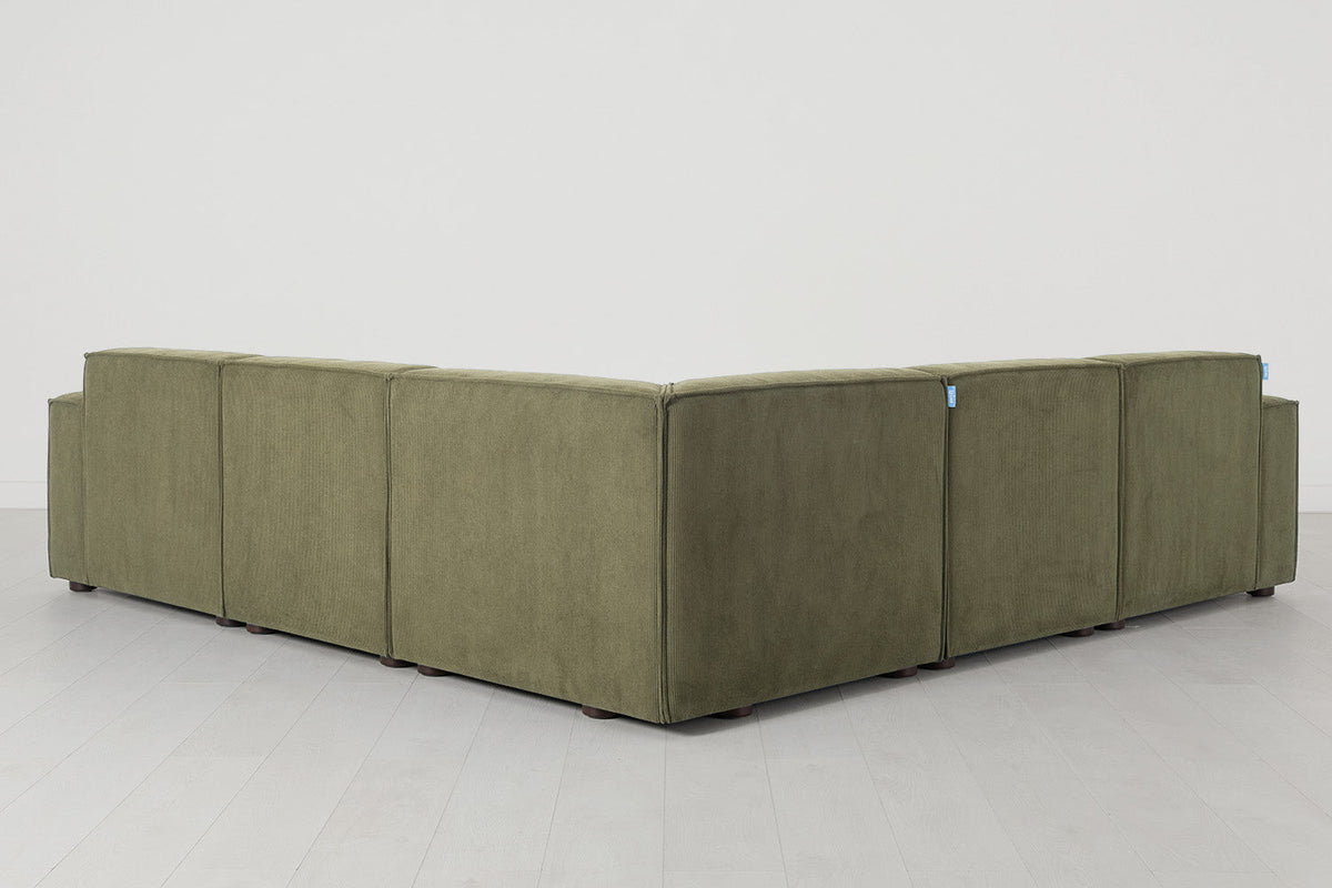 Model 03 Corner Sofa with Ottoman, Fennel