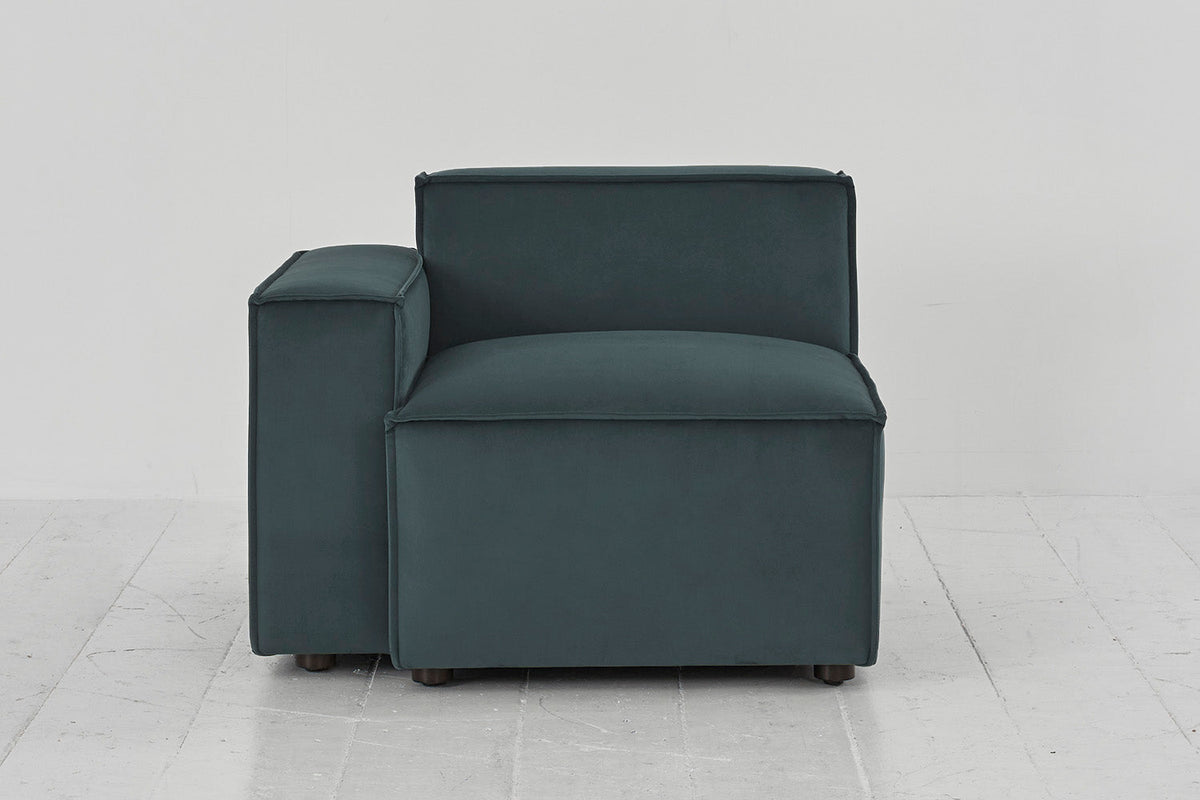 Model 03 Left Arm Sofa Module, Petrol