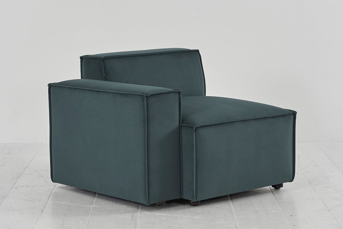 Model 03 Left Arm Sofa Module, Petrol