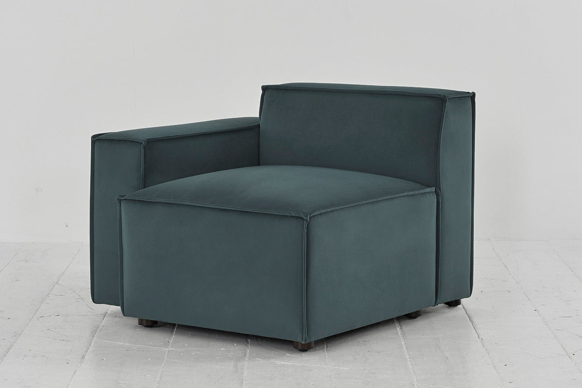 Model 03 Left Arm Sofa Module, Petrol