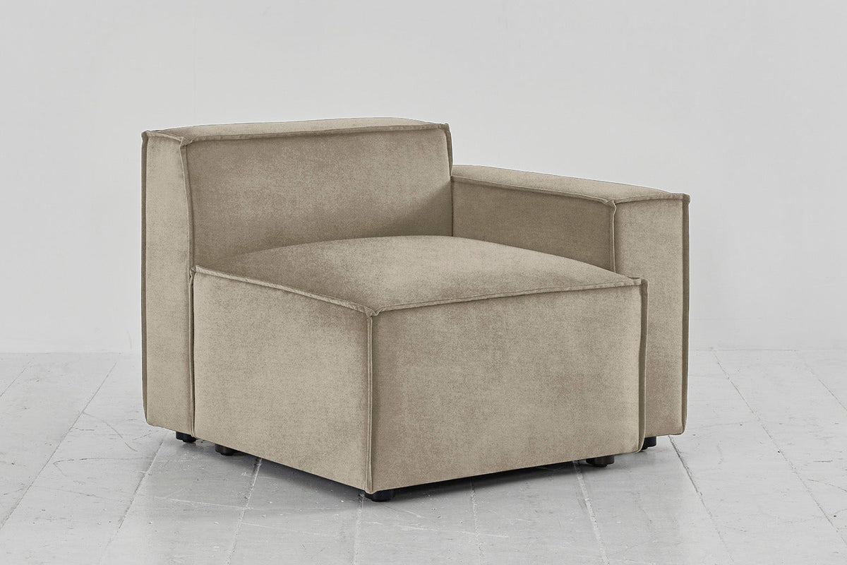 Model 03 Right Arm Sofa Module, Flax