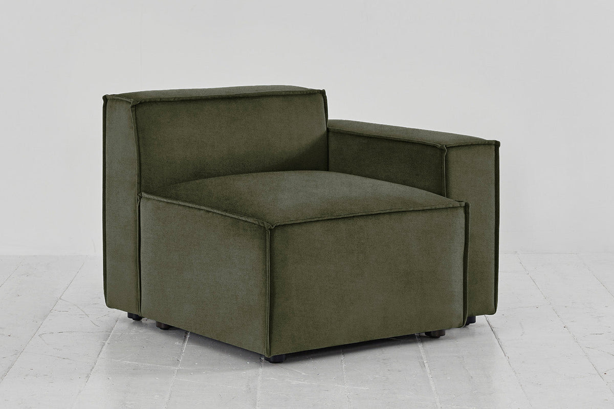 Model 03 Right Arm Sofa Module, Pine