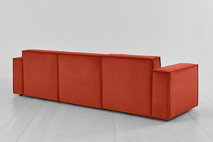 Model 03 3-Seater Right Chaise Sofa, Paprika