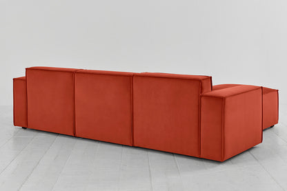 Model 03 3-Seater Left Chaise Sofa, Paprika