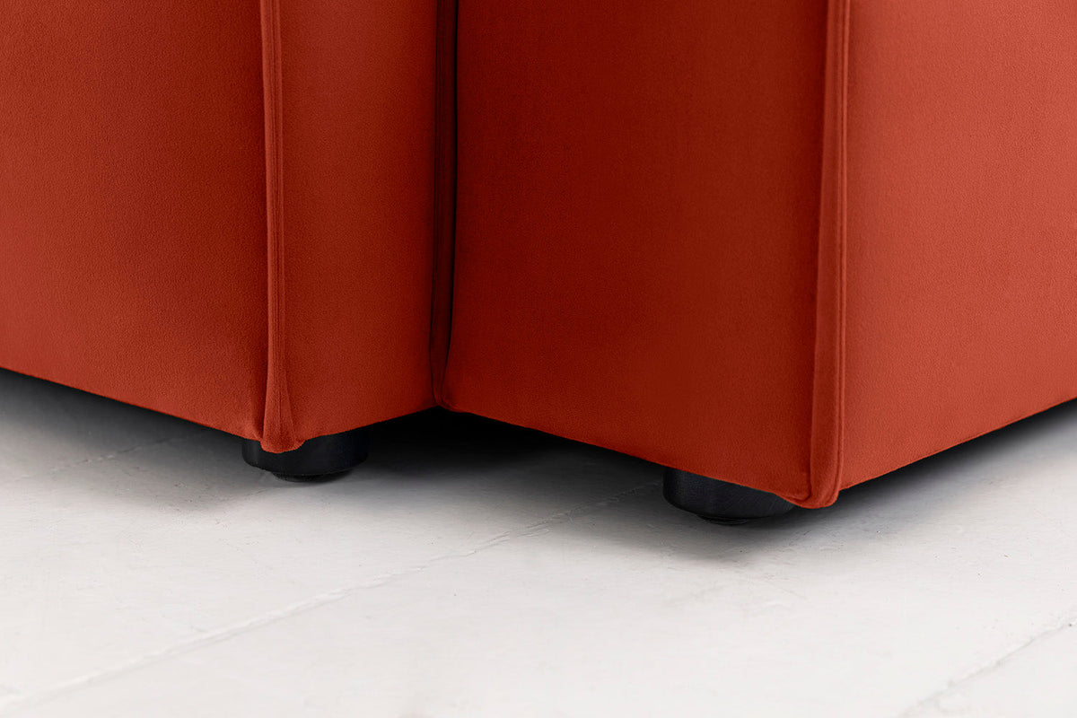 Model 03 Corner Sofa with Ottoman, Paprika