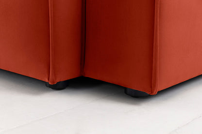 Model 03 Corner Sofa with Ottoman, Paprika
