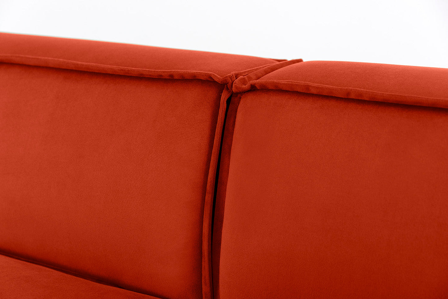 Model 03 Corner Sofa with Ottoman, Paprika