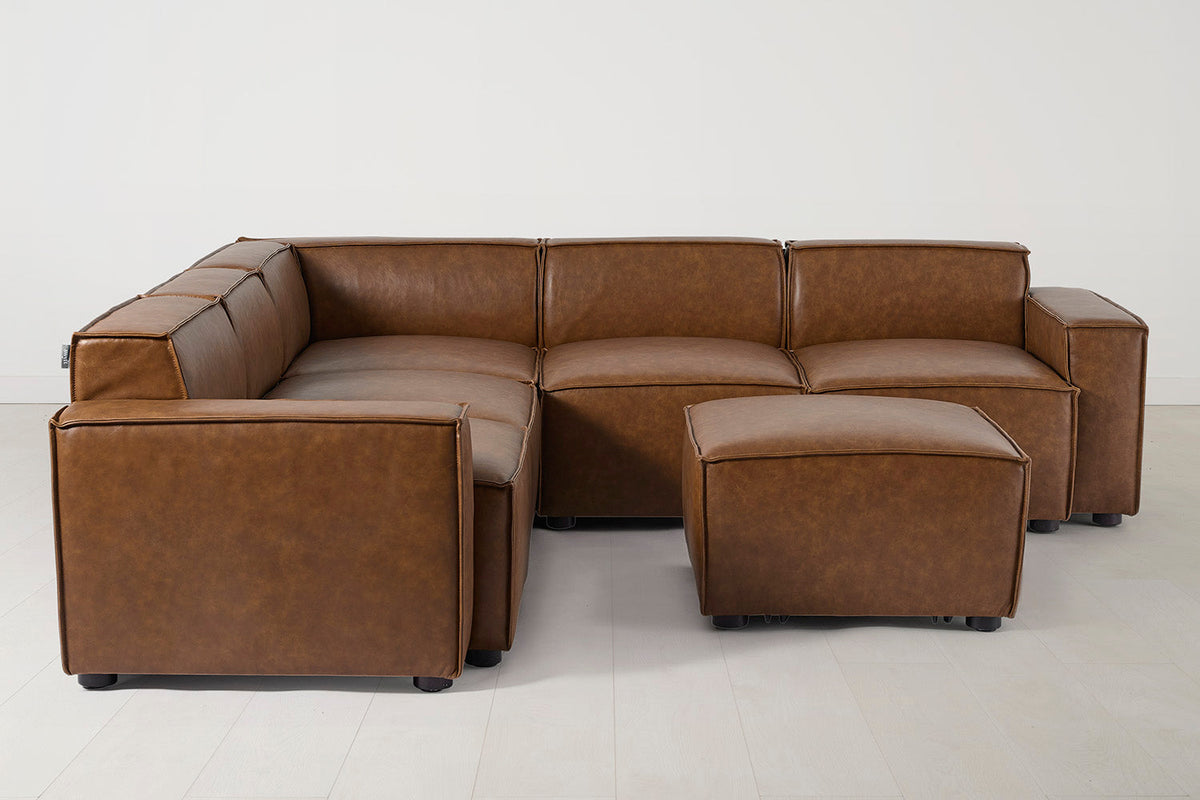 Model 03 Corner Sofa with Ottoman, Maple