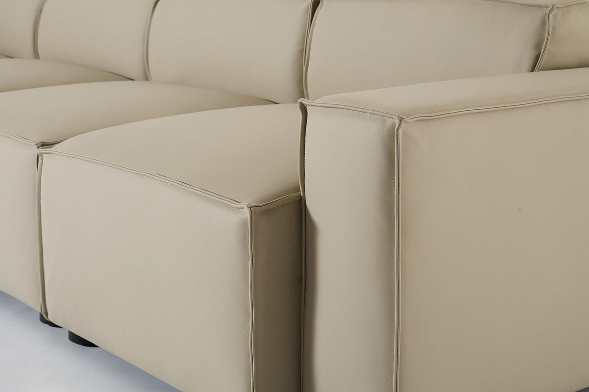 Model 03 Corner Sofa with Ottoman, Oyster