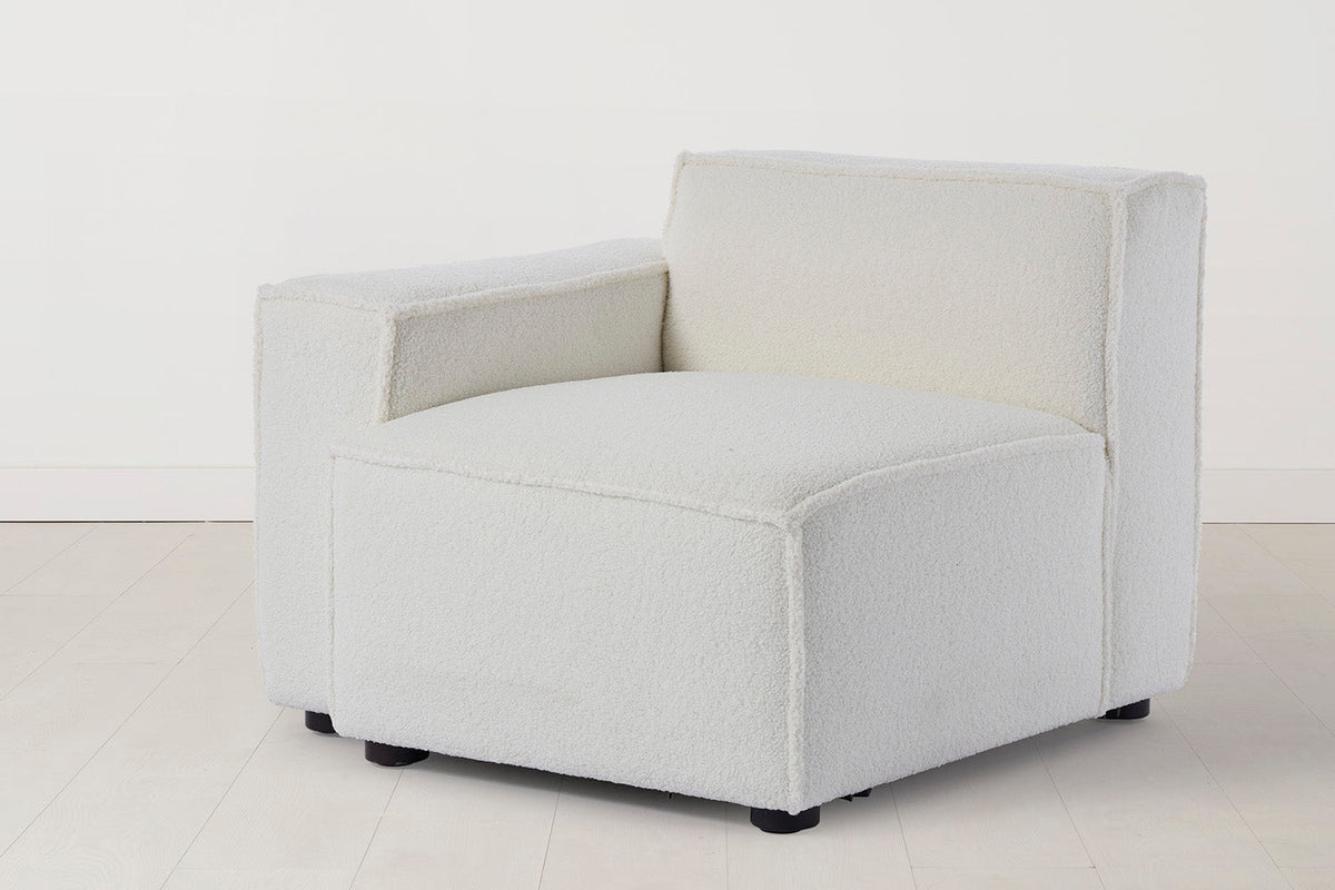 Model 03 Left Arm Sofa Module, Pearl
