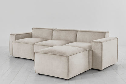 Model 03 3-Seater Right Chaise Sofa, Chalk
