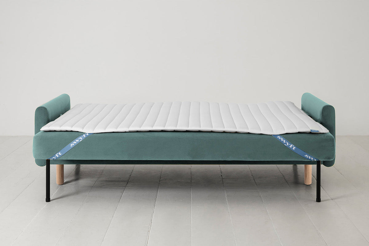Model 04 Sofa Bed 3 Seater, Oak / Airforce
