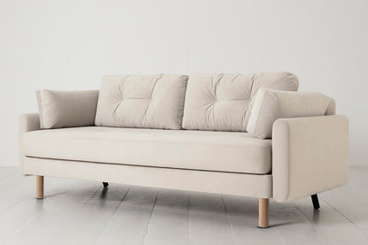 Model 04 Sofa Bed 3 Seater, Oak / Bone