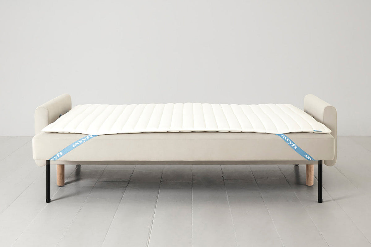 Model 04 Sofa Bed 3 Seater, Oak / Bone