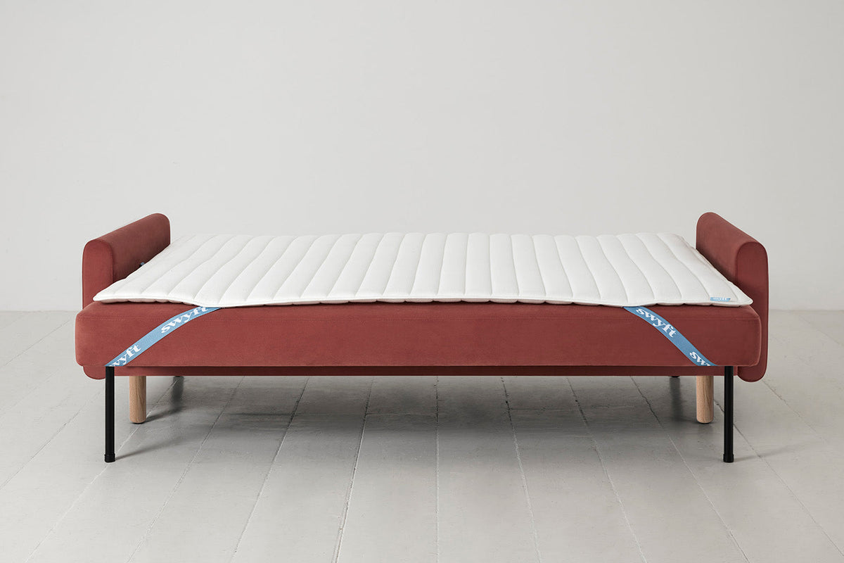 Model 04 Sofa Bed 3 Seater, Oak / Brick