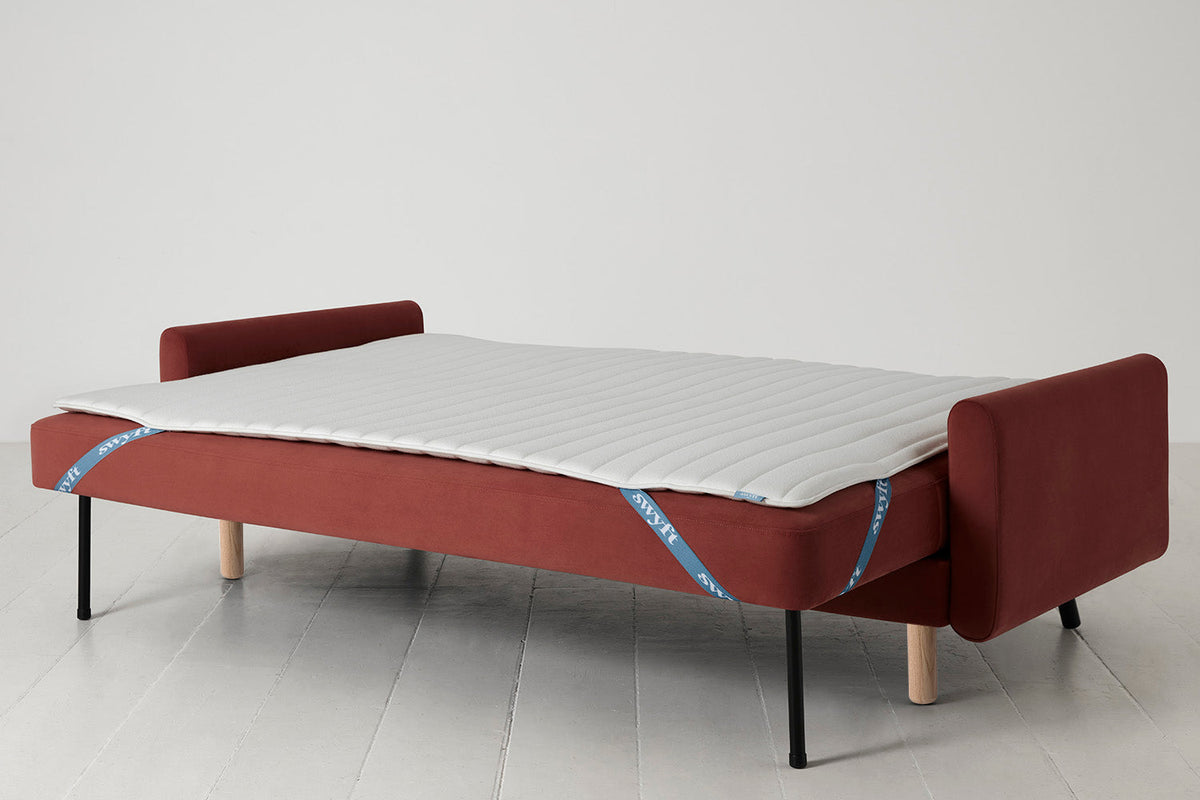 Model 04 Sofa Bed 3 Seater, Oak / Brick