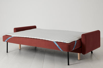 Model 04 Sofa Bed 3 Seater, Oak / Brick