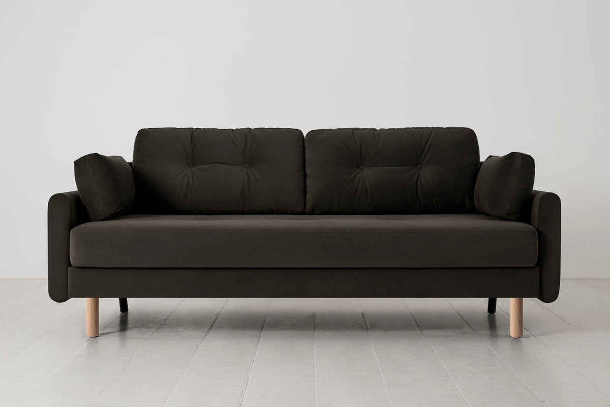 Model 04 Sofa Bed 3 Seater, Oak / Charcoal