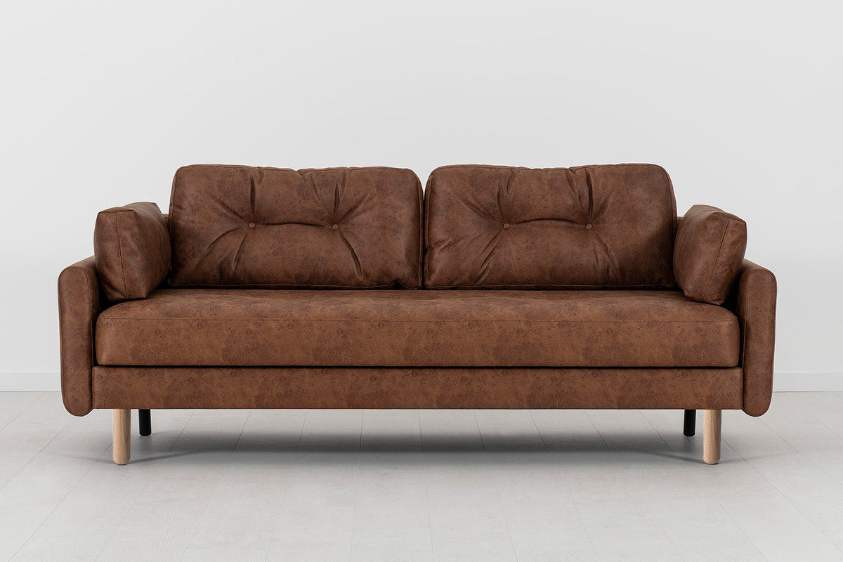 Model 04 Sofa Bed 3 Seater, Oak / Chestnut