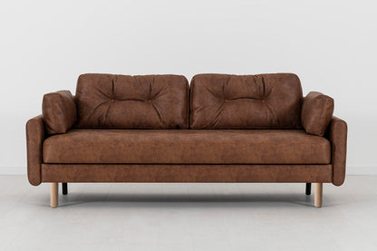Model 04 Sofa Bed 3 Seater, Oak / Chestnut