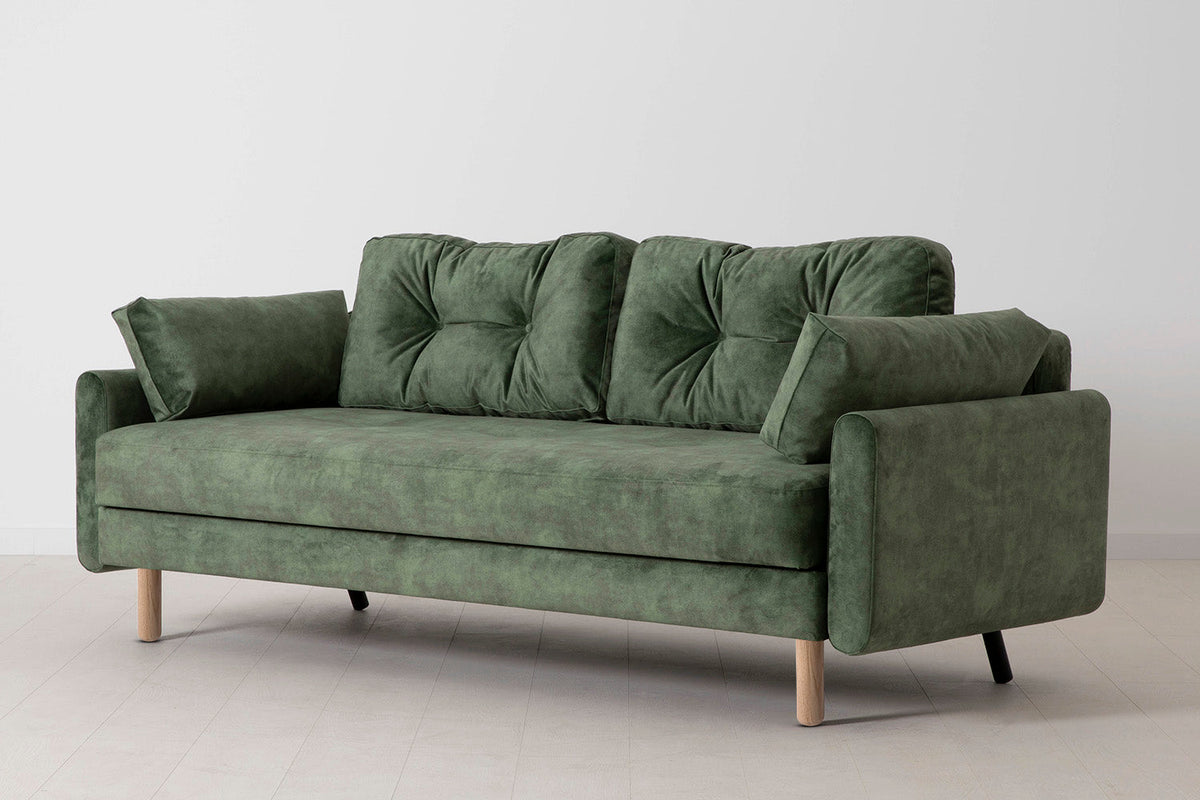 Model 04 Sofa Bed 3 Seater, Oak / Conifer