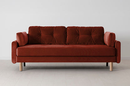 Model 04 Sofa Bed 3 Seater, Oak / Harissa