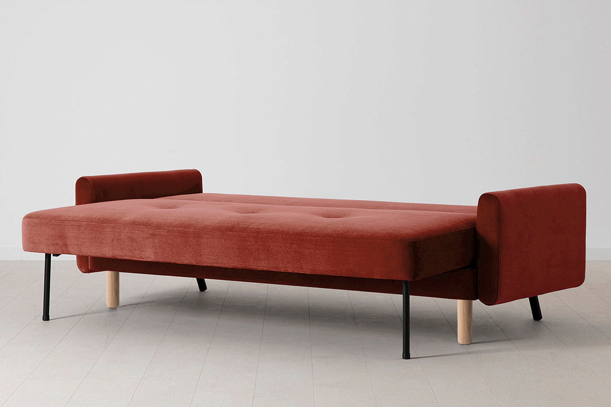 Model 04 Sofa Bed 3 Seater, Oak / Harissa