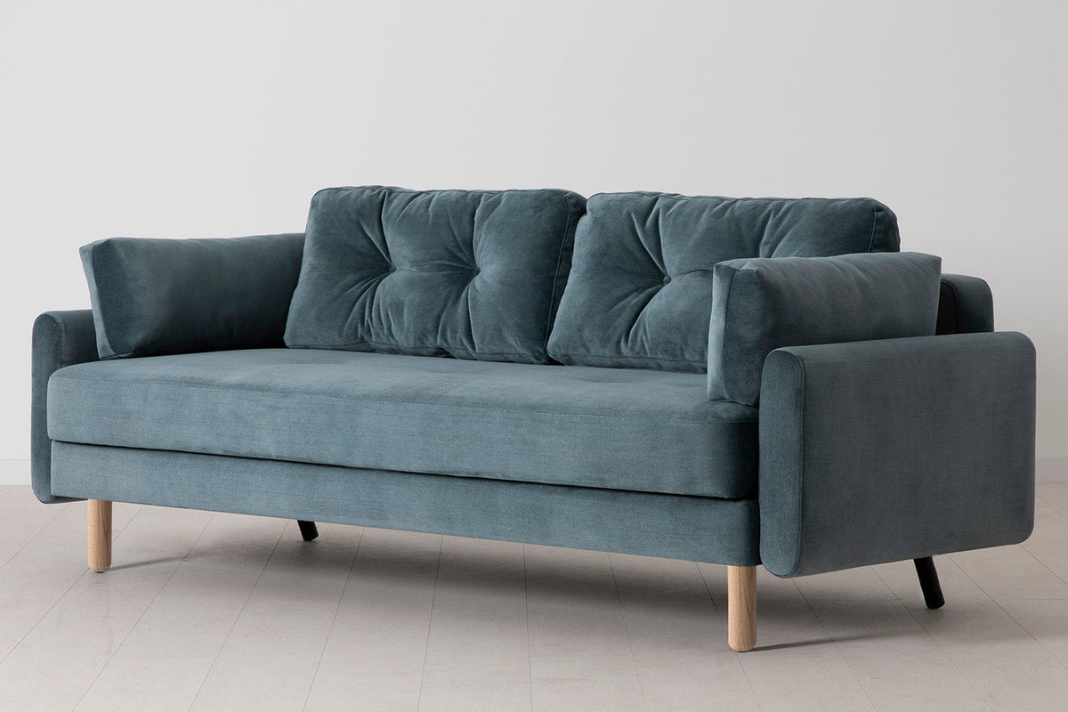 Model 04 Sofa Bed 3 Seater, Oak / Hydro